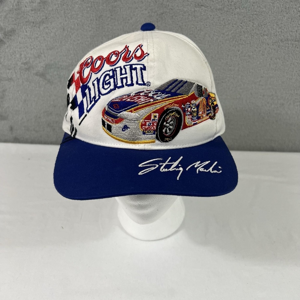 Vintage Sterling Marlin Coors Light Hat Cap Snap Back One Size NASCAR Racing